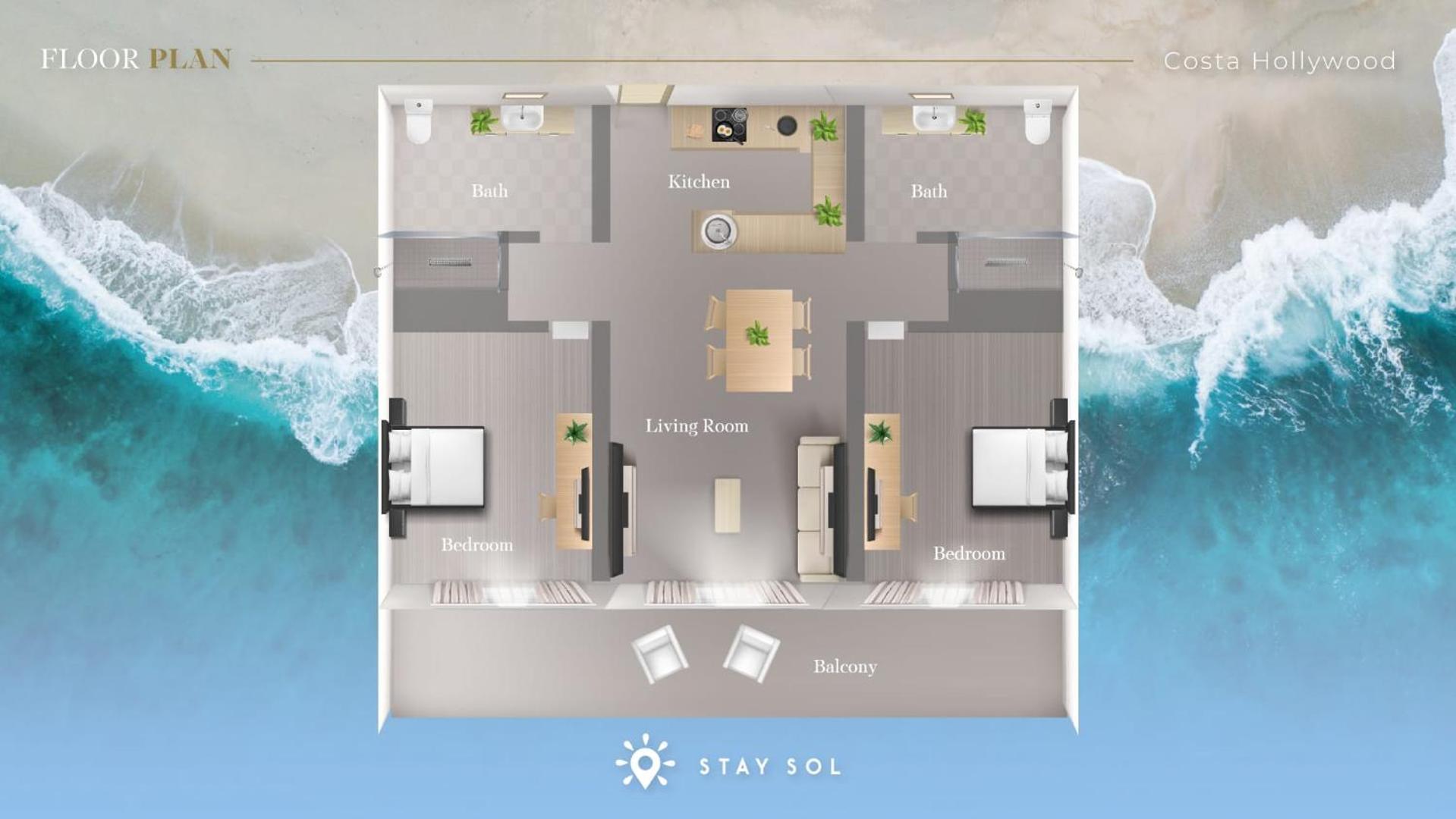 Apartment With Bay View Balcony - Pool - Up To 6 - Gym Hollywood Buitenkant foto